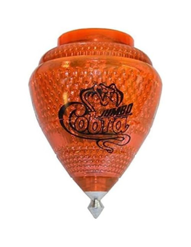 Paquete de 3 Trompos Jumbo Cobra Cometa - Plástico Durable con Punta de Metal
