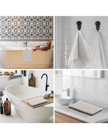 Esponja de Red Africana Exfoliante 4 Piezas Multicolor 30x80cm Esponja de Red Africana Exfoliante 4 Piezas Multicolor 30x80cm