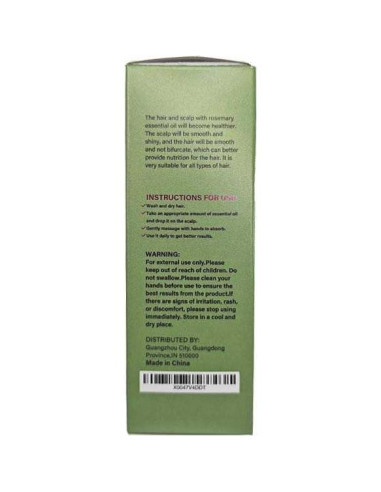 Aceite Fortalecedor de Romero y Menta Orgánico 60ml