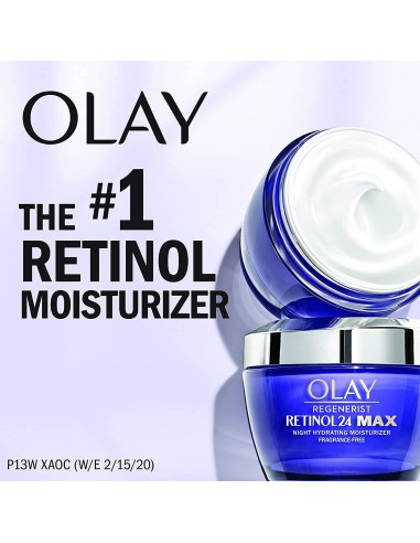 Crema Facial Nocturna Olay Regenerist Retinol 24 Max 48g + Kit Blanqueador Dientes 44 Tiras