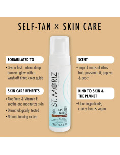 Mousse Autobronceador Rápido St. Moriz 198 ml - Claro a Oscuro 2
