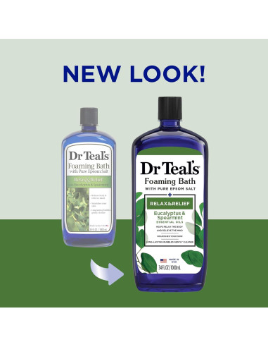 Baño Espumoso Dr Teal's Eucalipto y Menta + Saaco Negro 1008 ml x2
