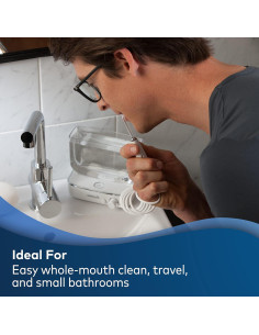 Hilo Dental Portátil Waterpik Sidekick Blanco/Cromo WF-04 2