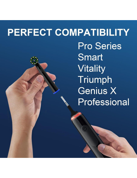 Cabezas de Cepillo de Dientes Oral B Lanveda 8PCS Negro Cabezas de Cepillo de Dientes Oral B Lanveda 8PCS Negro