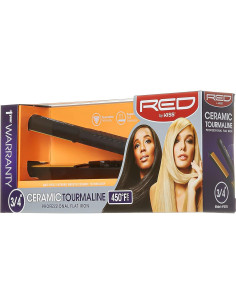 Plancha Profesional KISS de Cerámica Turmalina Roja 1.9 cm 2