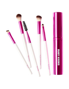 Juego de Brochas de Maquillaje Ruby Kisses 5 Piezas Viaje