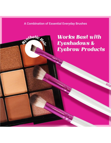 Juego de Brochas de Maquillaje Ruby Kisses 5 Piezas Viaje