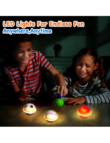 Paquete de 10 Tops Giratorios LED Iluminados Faqgyx