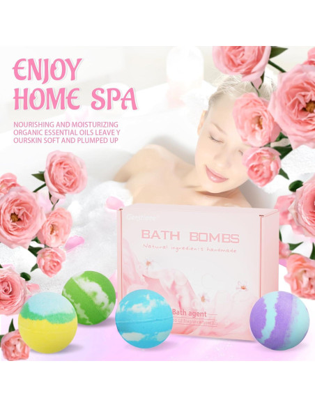 Juego de 12 Bombas de Baño Genstlooe 150g Orgánicas y Naturales Juego de 12 Bombas de Baño Genstlooe 150g Orgánicas y Naturales