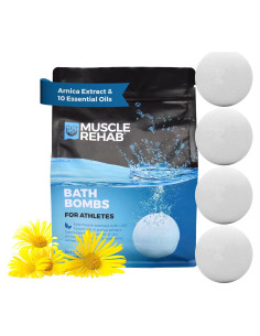 Bombas de Baño Muscle Rehab con Arnica y Eucalipto - 4 Paquete