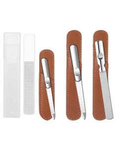 Set de Limadoras de Uñas Grevosea - 3 Metal + 1 Vidrio