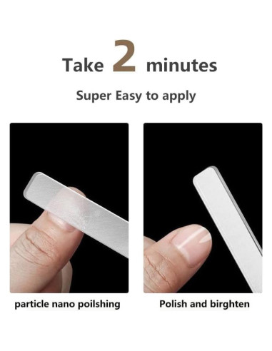 Juego de 3 limas de vidrio Bojkxup para uñas naturales