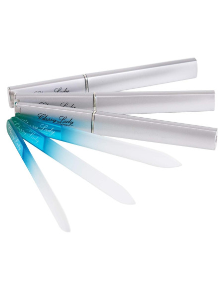 Limas de Uñas de Vidrio ClassyLady Azul 3 Piezas Limas de Uñas de Vidrio ClassyLady Azul 3 Piezas