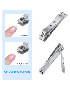 Juego de 2 Cortauñas Mudder de Acero Inoxidable para Uñas Gruesas 2