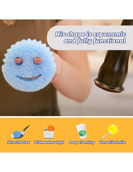 Juego de Esponjas Scrub Daddy Colores - 6 Unidades Multiuso Juego de Esponjas Scrub Daddy Colores - 6 Unidades Multiuso