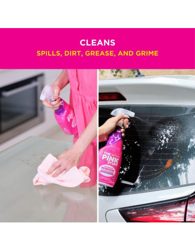Limpiador de Ventanas El Stuff Rosa con Vinagre 750ml