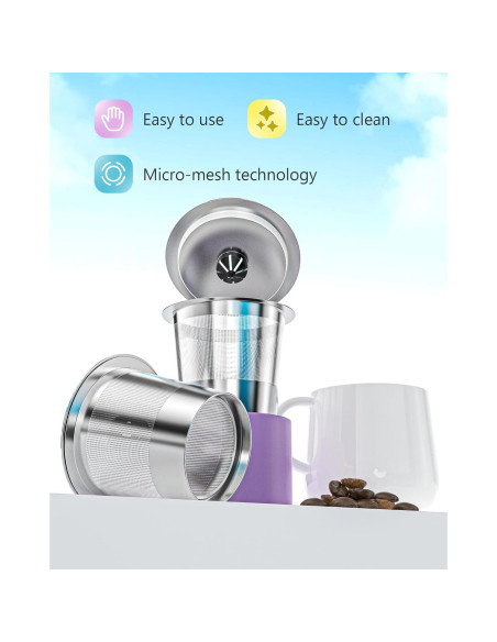 Cápsulas de café reutilizables YCXDZDG para Keurig - Acero inoxidable Cápsulas de café reutilizables YCXDZDG para Keurig - Acero inoxidable