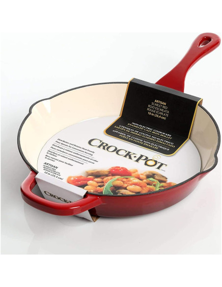 Sartén de Hierro Fundido Enameled Crock-Pot 10" Roja 2.5L Sartén de Hierro Fundido Enameled Crock-Pot 10" Roja 2.5L
