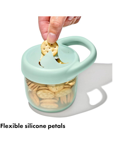 Taza de Snack OXO Tot con Tapa - 2 Unidades, Opal y Flor