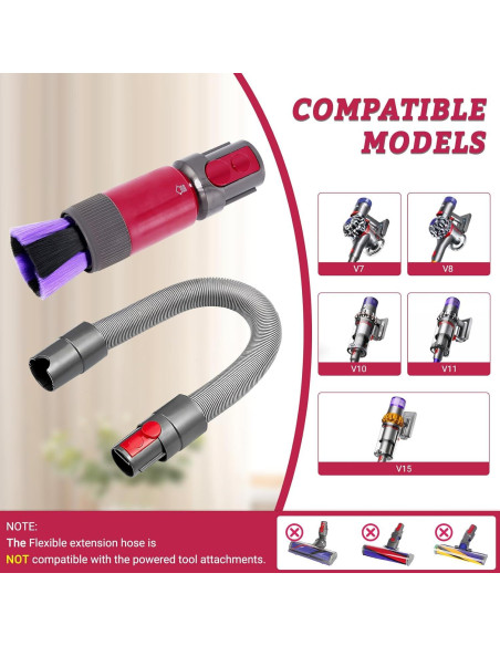 Cepillo de Polvo y Manguera Flexible ACCTDLF para Dyson V7 V8 V10 V11 V15 Cepillo de Polvo y Manguera Flexible ACCTDLF para Dyson V7 V8 V10 V11 V15