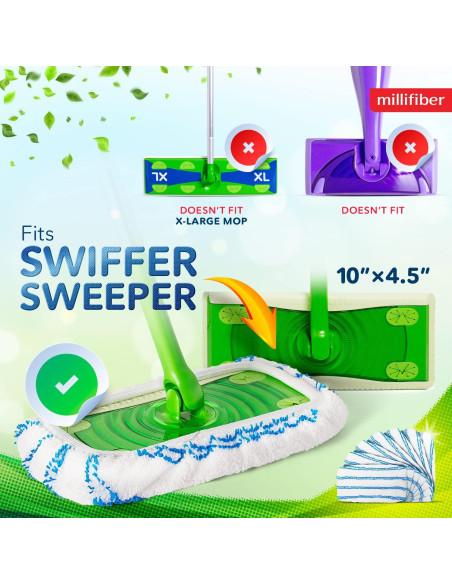 Paños de Mopa Reutilizables Millifiber 2 Unidades Microfibra Paños de Mopa Reutilizables Millifiber 2 Unidades Microfibra