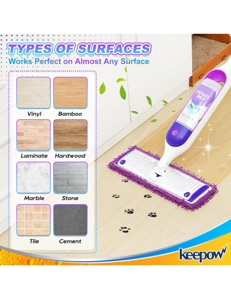 Paquete de 4 Paños Reutilizables KEEPOW para Mopas Swiffer 33-38 cm Paquete de 4 Paños Reutilizables KEEPOW para Mopas Swiffer 33-38 cm