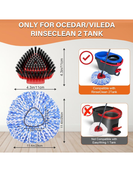 Reemplazos de Cabeza de Mop O-Cedar RinseClean 5 Piezas Reemplazos de Cabeza de Mop O-Cedar RinseClean 5 Piezas