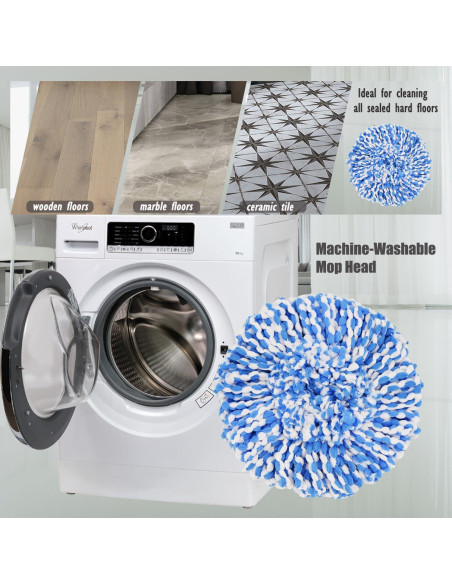 Paquete de 4 cabezales de microfibra Famebird para mopa 2 tanques Paquete de 4 cabezales de microfibra Famebird para mopa 2 tanques