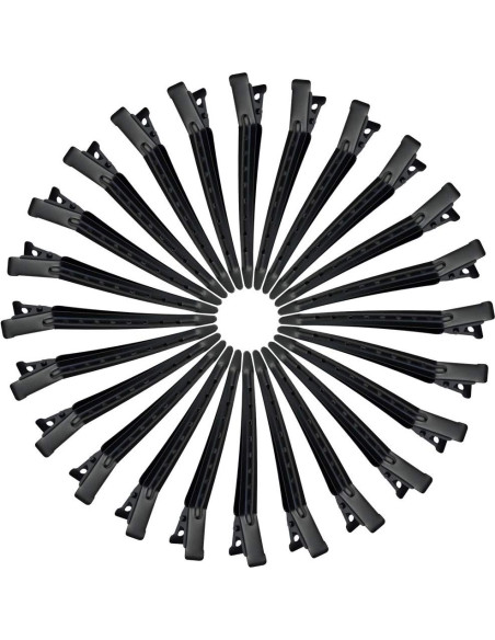 24 Clips de Pico de Pato Bantoye 8.5 cm Metal Antioxidante Negro 24 Clips de Pico de Pato Bantoye 8.5 cm Metal Antioxidante Negro
