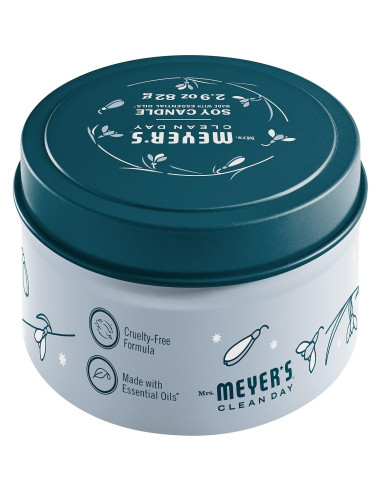 Vela de Lata de Soja Mrs. Meyer's Campanilla de Nieve 82g