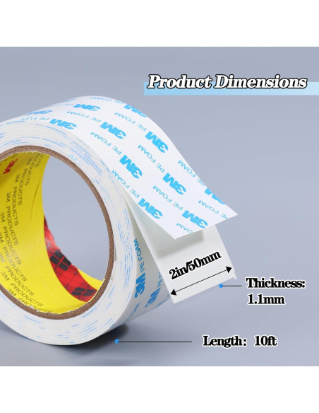 Cinta Doble Cara HUTIXI 5cm x 3m Alta Resistencia Impermeable Cinta Doble Cara HUTIXI 5cm x 3m Alta Resistencia Impermeable
