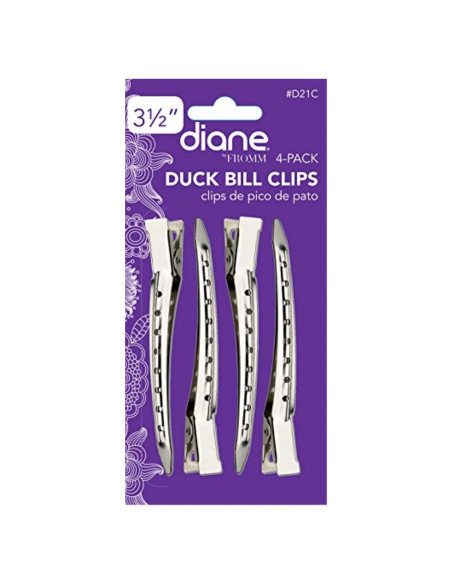 Pinzas para el cabello Diane Duck Bill 8.9 cm Plateadas Pinzas para el cabello Diane Duck Bill 8.9 cm Plateadas