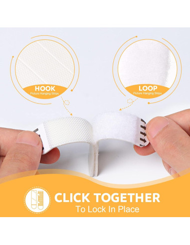 Tiras Adhesivas para Colgar Imágenes Sinnsally 20 Pares 6.9cm