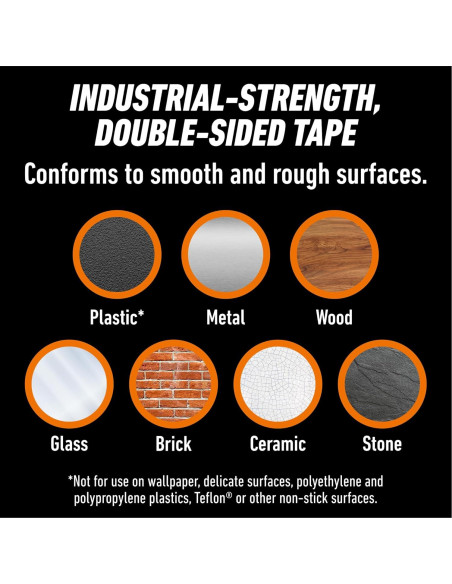 Cinta de Montaje Doble Cara Gorilla 1" x 304.8 cm Resistente Cinta de Montaje Doble Cara Gorilla 1" x 304.8 cm Resistente