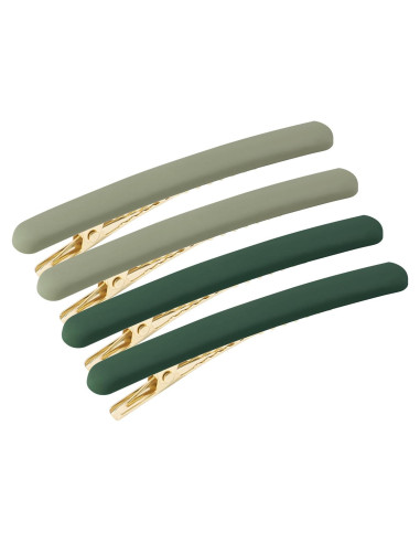 4 Clips de Pelo en Forma de Pato Motroce - 9 cm Verde