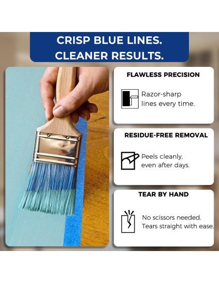 Cinta de Pintor Azul SWRT 5 cm x 60 m - 12 Rollos Sin Residuo Cinta de Pintor Azul SWRT 5 cm x 60 m - 12 Rollos Sin Residuo