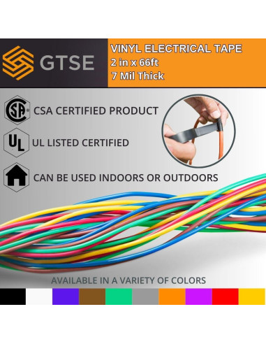 Cinta Eléctrica Azul GTSE 5 cm x 20 m Impermeable 600V