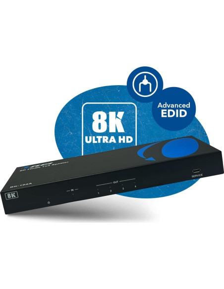 Divisor HDMI 8K OREI BK-104A 1x4 con Extractor de Audio Divisor HDMI 8K OREI BK-104A 1x4 con Extractor de Audio