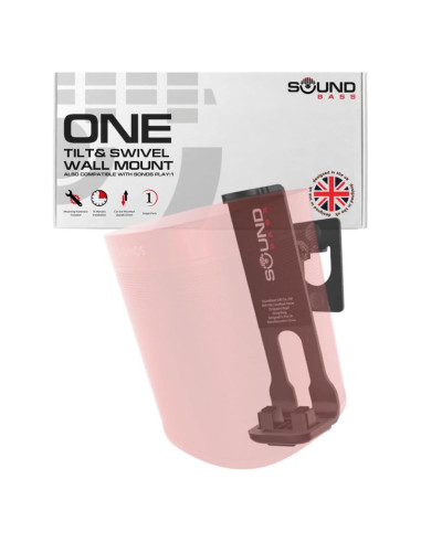 Soporte de pared Soundbass para Sonos ONE y Play:1, Negro