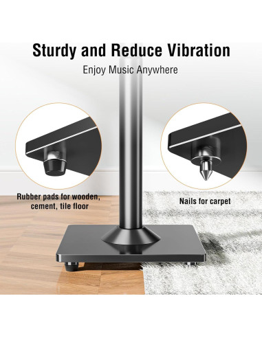 Soportes de Altavoces ELIVED para Sonos Era 100 y One, Ajustables 88.9-110.5 cm