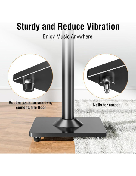 Soportes de Altavoces ELIVED para Sonos Era 100 y One, Ajustables 88.9-110.5 cm Soportes de Altavoces ELIVED para Sonos Era 100 y One, Ajustables 88.9-110.5 cm