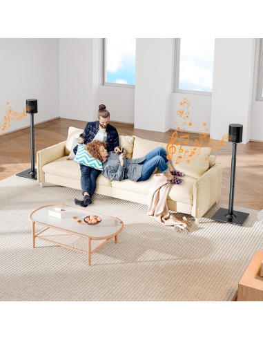 Soportes de Altavoces ELIVED para Sonos Era 100 y One, Ajustables 88.9-110.5 cm