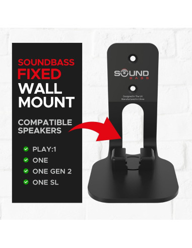 Soporte de Pared Soundbass para Sonos ONE y PLAY1 - Doble