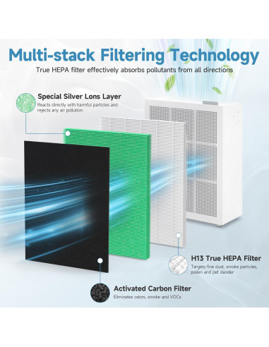Pack 150 Filtros HEPA y Carbono para Purificador Coway Airmega 150