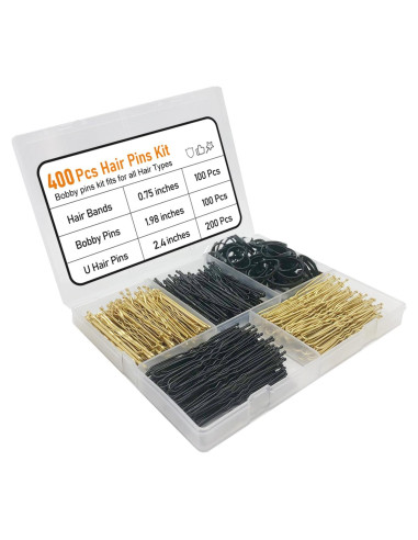 Kit de 400 Horquillas para Cabello WOW DING - Incluye Bandas