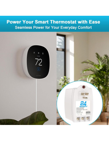 Transformador de Timbre 24V 40VA Cwowhihui Compatible con Nest