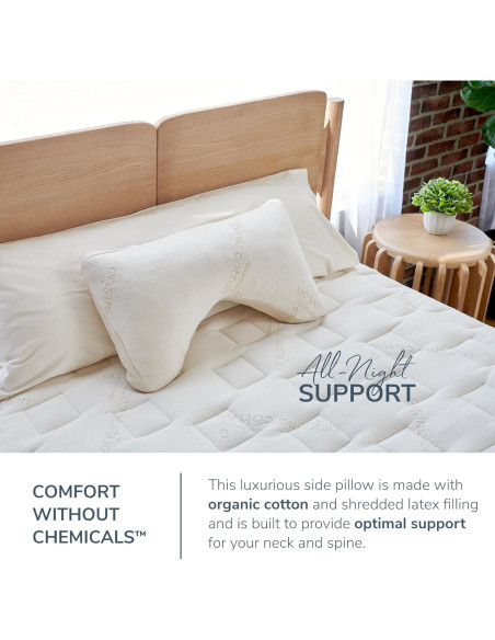 Almohada de Láttex Orgánico Naturepedic para Durmientes de Lado Almohada de Láttex Orgánico Naturepedic para Durmientes de Lado