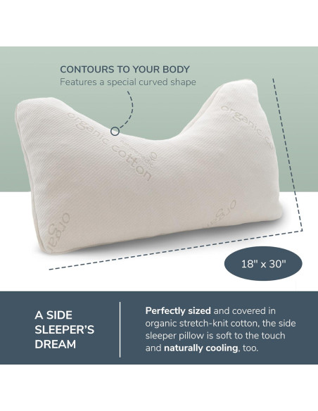 Almohada de Láttex Orgánico Naturepedic para Durmientes de Lado Almohada de Láttex Orgánico Naturepedic para Durmientes de Lado