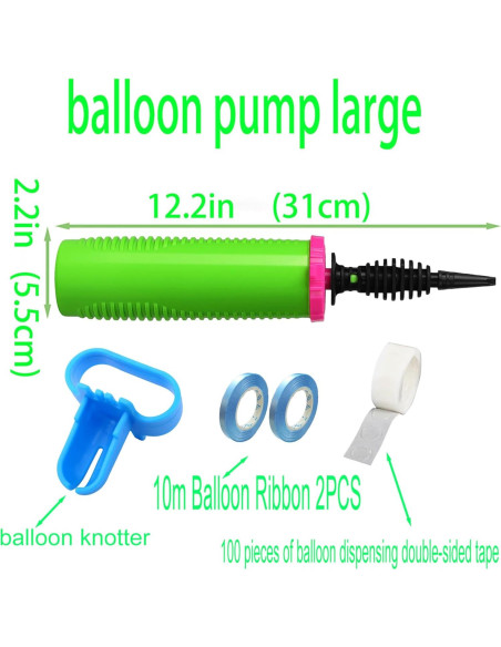 Bomba de globos manual Ouyili 2 en 1 verde con herramienta Bomba de globos manual Ouyili 2 en 1 verde con herramienta