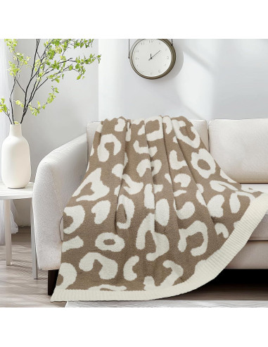Manta de Tiro MACEVIA Leopardo Marrón 127x152 cm Suave